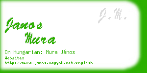 janos mura business card